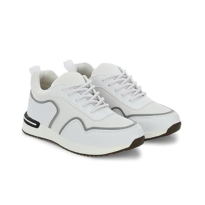 STANPHORD Womens Flora Lightweight Casual Solid Walking Sneakers | Cushioned Footbed | Perfect for Running | Training | Gym |Casual Shoes