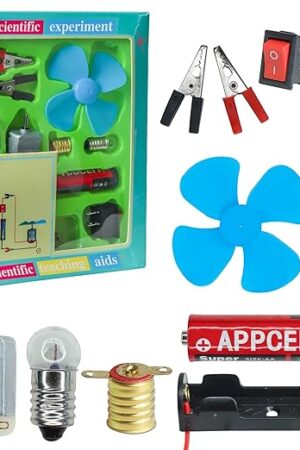 Electronic Spices Science Experiment Kit – Science Kit for Kids, STEM Kit, Electric Circuit Kit with Motor Fan Toy